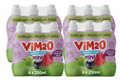 Vimto Kids Vim2o Flavoured Water Drink | No Added Sugar | 24 x 250ml