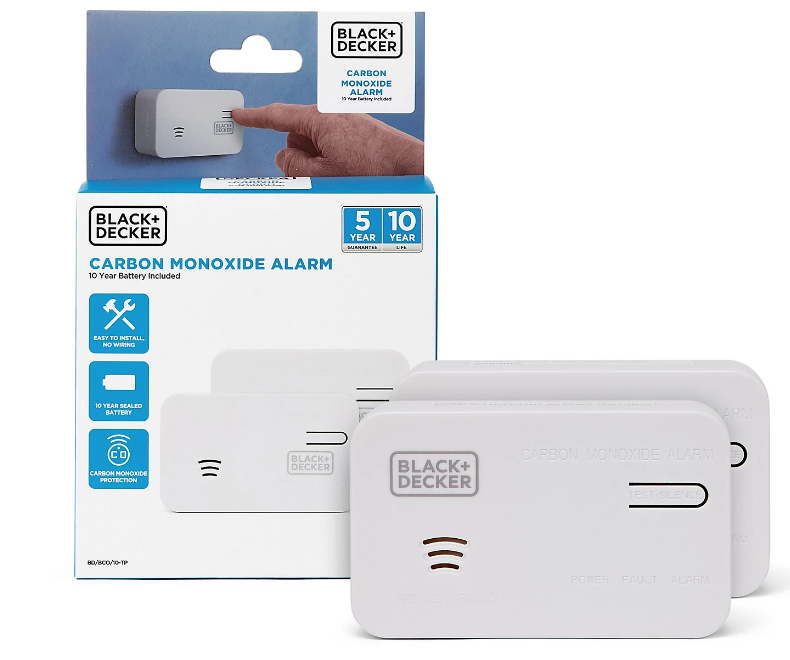 Black + Decker Carbon Monoxide Detector | Easy  Install | Carbon Monoxide Alarm For Home & Busin