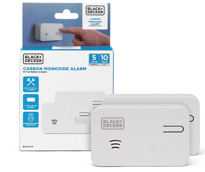 Black + Decker Carbon Monoxide Detector | Easy  Install | Carbon Monoxide Alarm For Home & Busin