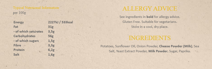 Pipers Gluten-Free Lye Cross Cheddar & Onion Vegetarian Crisps Multi-Pack | 24 x 40g