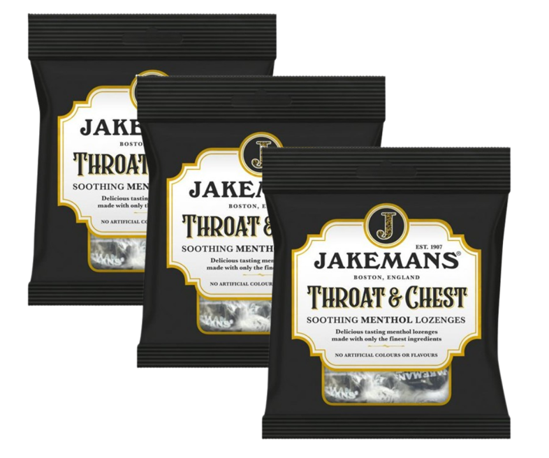 Jakemans Throat & Chest Lozenges | Menthol Lozenges 3 x 73g | 3 Pack Bundle