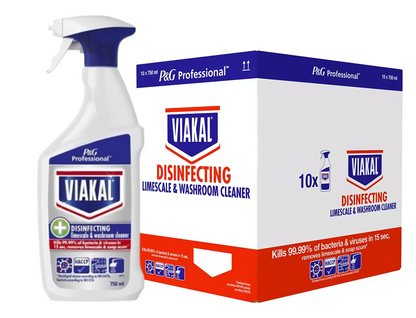 Viakal Disinfecting Limescale & Washroom Cleaner Spray 10 x 750ml | Case Rate