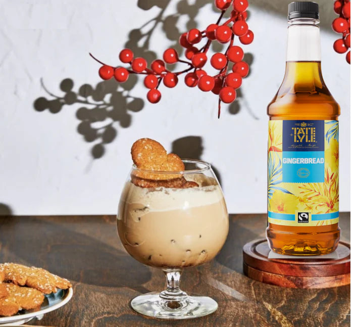 Tate & Lyle Fairtrade Gingerbread Barista Coffee Syrup 750 ml, Discounted Pump Option.