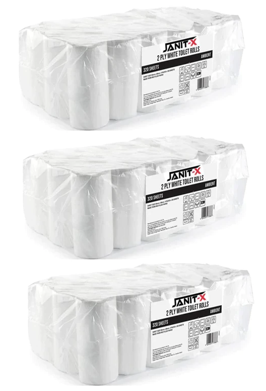 Janit-X Toilet Roll 2ply 320 Sheets XL Pack of 40's {CHSA Accredited Supplier}