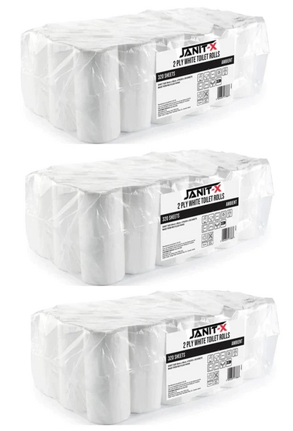 Janit-X Toilet Roll 2ply 320 Sheets XL Pack of 40's {CHSA Accredited Supplier}