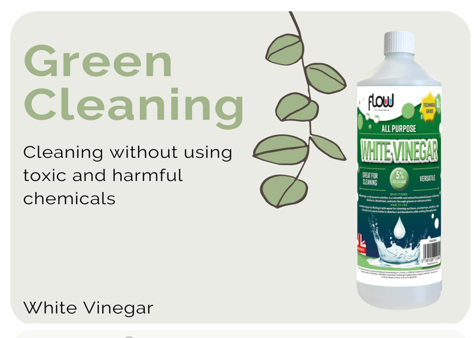 Flow Foodgrade White Vinegar Cleaner Limescale Remover Weed Killer 1 litre