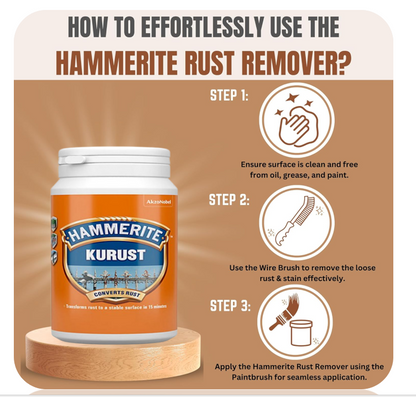 Hammerite Kurust Rust Killer Restores Rusty Metal One Coat Treatment 250ml