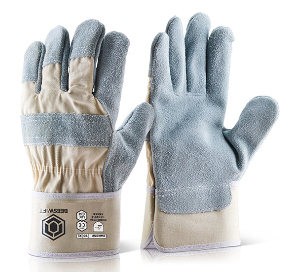 Beeswift Canadian High Quality Rigger Gloves White  Pack 10's