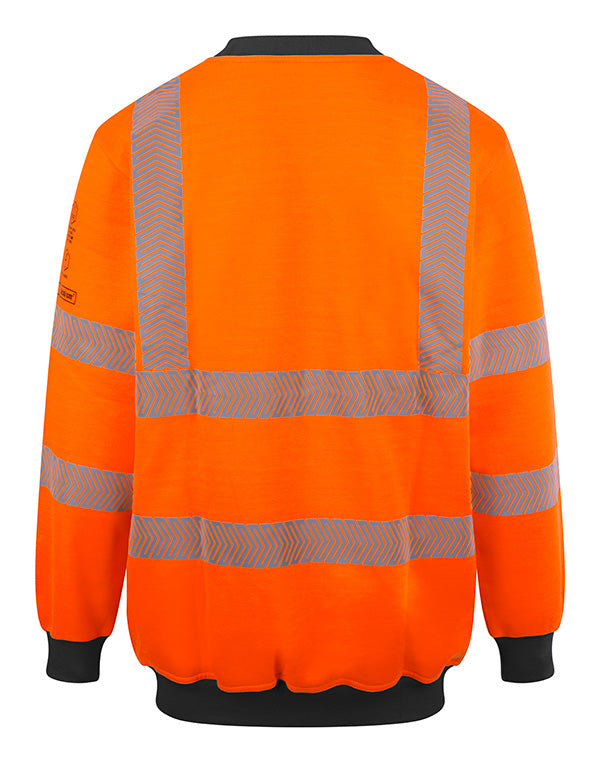 High Visibility Arc Flash Sweatshirt Orange ALL SIZES