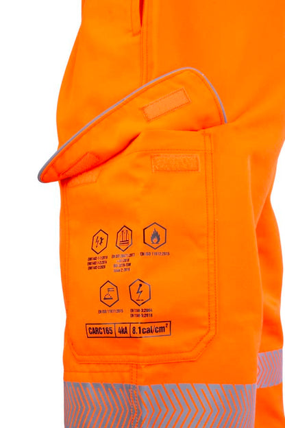 High Visibility Arc Flash Trouser Orange ALL SIZES