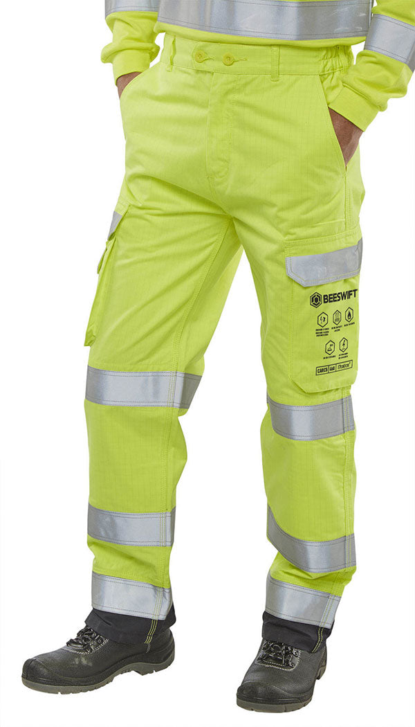 Beeswift ARC Compliant Hi-Vis Trousers - {ALL COLOURS / SIZES}