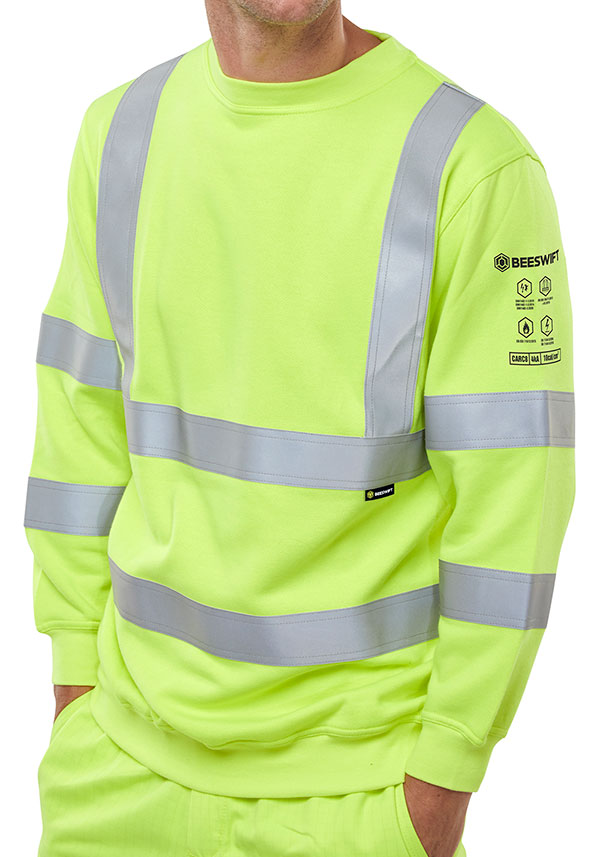 Beeswift ARC Compliant Hi Vis Sweatshirt - {ALL COLOURS / SIZES}