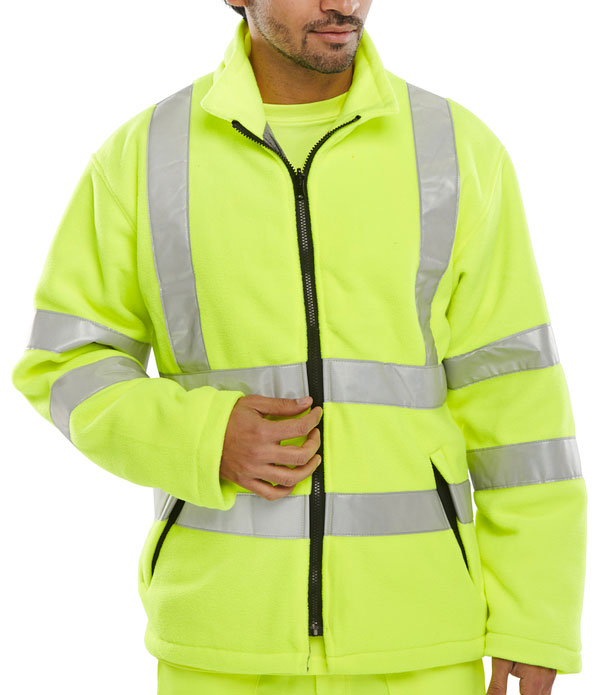 Beeswift Carnoustie Hi-Vis Fleece Jacket - {ALL COLOURS / SIZES}