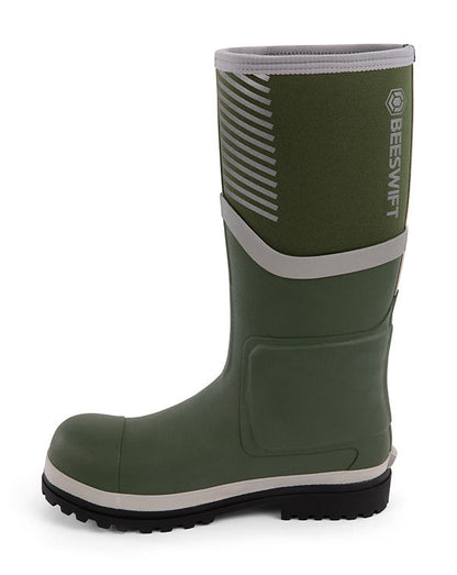 Neo Force Neoprene Full Safety Wellington Green ALL SIZES