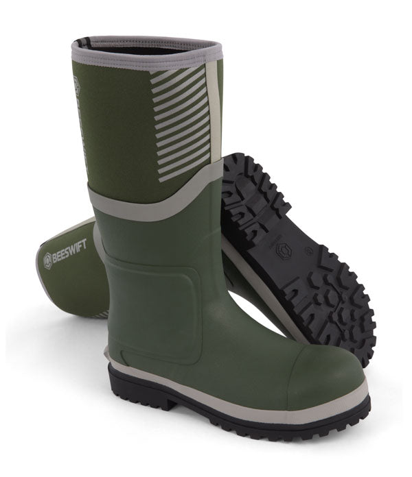Neo Force Neoprene Full Safety Wellington Green ALL SIZES