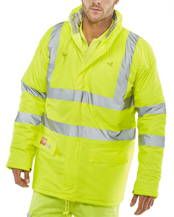 Beeswift Fire Retardant Hi-Vis Anti-Static Padded Jacket - {ALL COLOURS / SIZES}