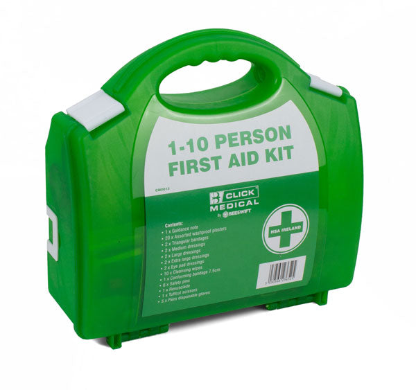 Click Medical 1-10 Person Hsa Irish First Aid Kit Green