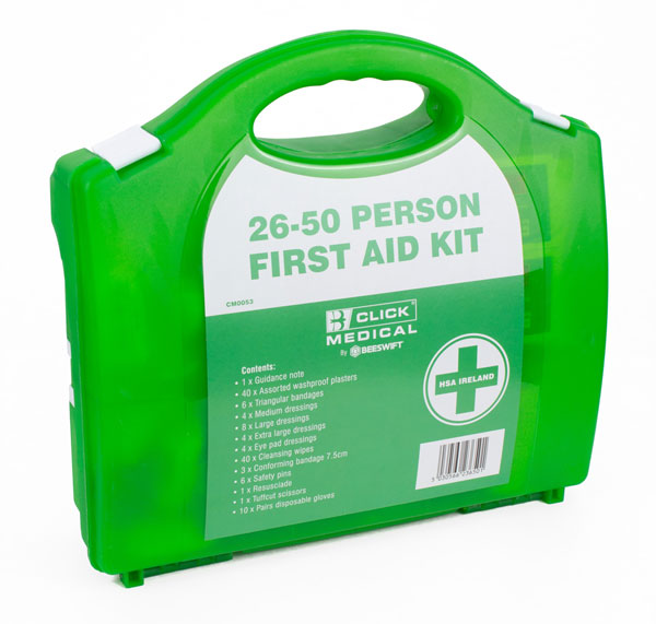 Click Medical 26-50 Person First Aid Kit With Burn Dressings Green