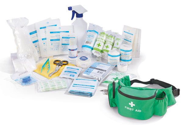 Click Medical Personal Sports First Aid Kit In Bumbag Green