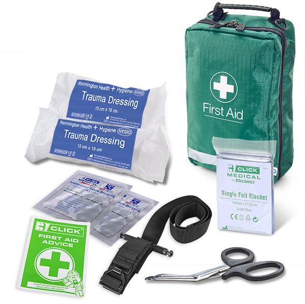 Click Medical Critical Injury Bag - Low Risk Bs8599-1:2019  Green