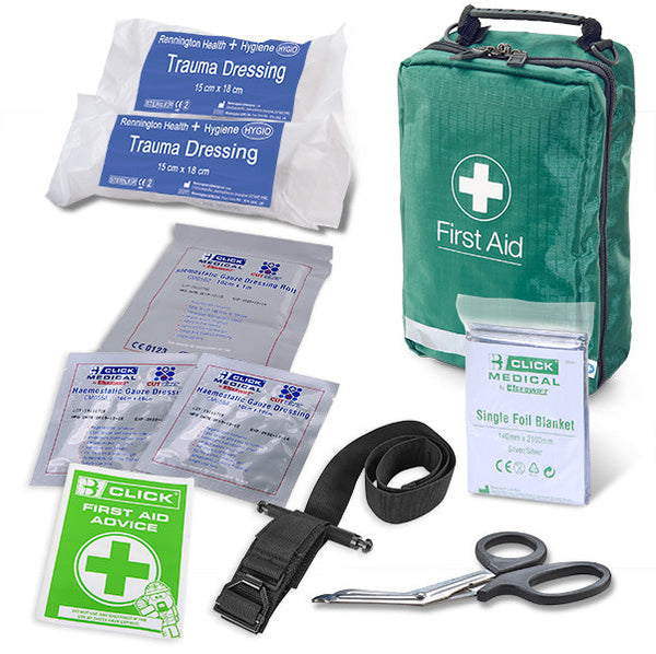 Click Medical Critical Injury Bag - Medium Risk Bs8599-1:2019  Green