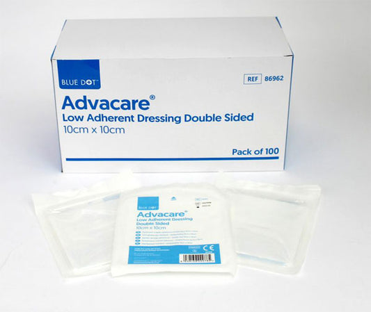 Advacare Low-Adherent Dressing 10cm X 10cm Box 100's