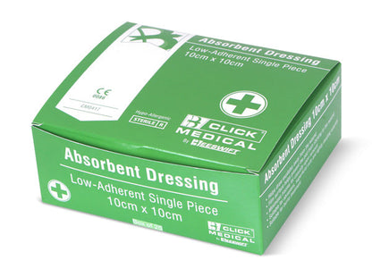 Click Medical Low Adherent Dressing 10X10Cm Box of 25