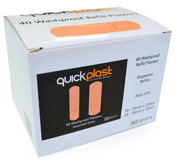 Quickplast Waterproof Plasters 6 X 40 Flesh