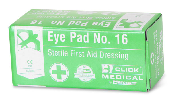 Click Medical Eye Pad No 16 Boxed White