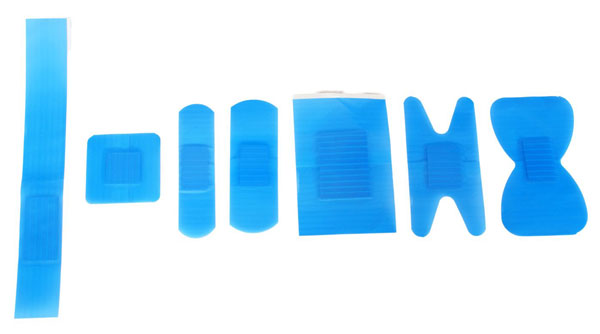 Blue Metal Detectable Assorted Plasters Box of 100