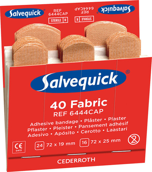 Salvequick Fabric Plasters Refill Pack 6X40 Flesh