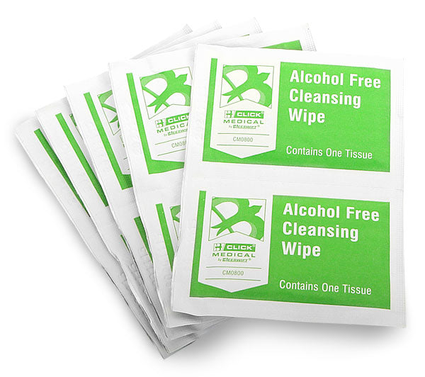 Click Medical Alcohol Free Wipes Pack 10 White