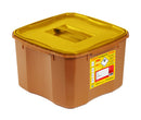 Woodsafe Sharps Bin Full Lid 25 Litre Brown 25L