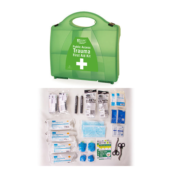 Click Medical Pact (Public Access Trauma Kit) In Box Green