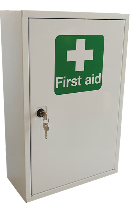 Click Medical Large First Aid Kit In Wall Cabinet Bs8599-1:2019  White