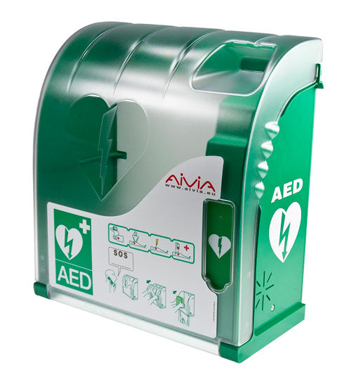 Aivia 200 Defibrillator Cabinet With Heating And Alarm Green