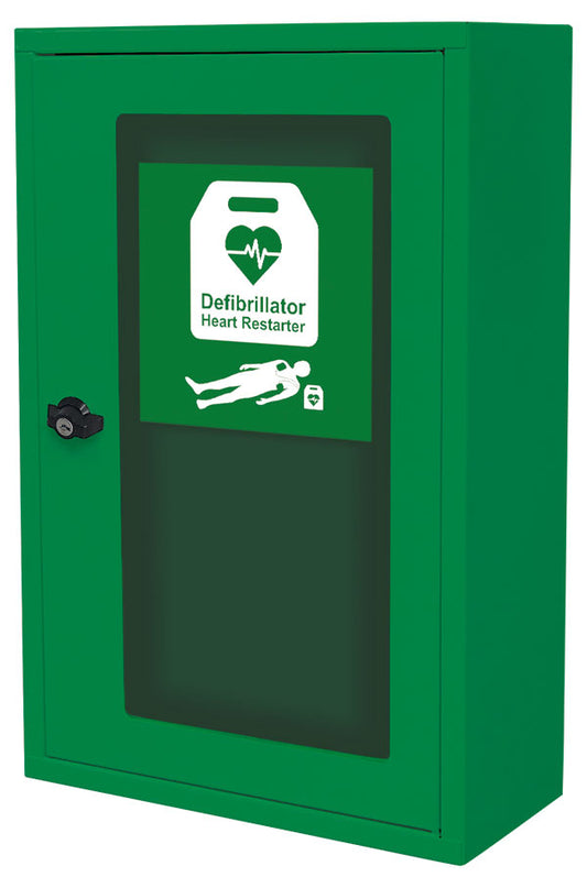 Click Medical Indoor Defibrillator Cabinet With Thumb Lock Grey