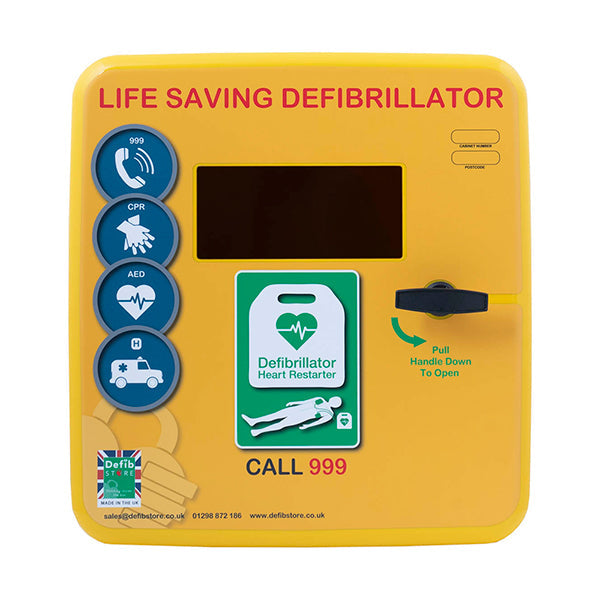 Click Medical Defibrillator Polycarbonate Cabinet With No Lock Heater And Light Yellow