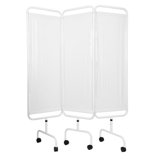 Click Medical Three Curtain Privacy Screen White