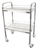 Click Medical Two Tier Stainless Steel Medical Trolley Chrome