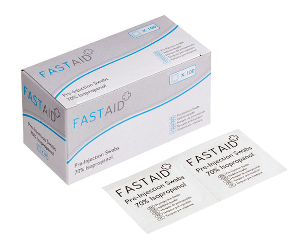 Fastaid Preinjection Swabs 70 Percent Ipa Box of 100