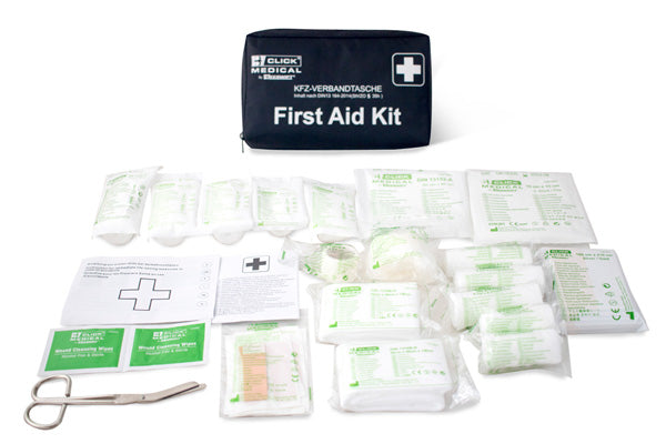 Click Medical German Vehicle First Aid Kit Din 13164 In Travel Bag Black