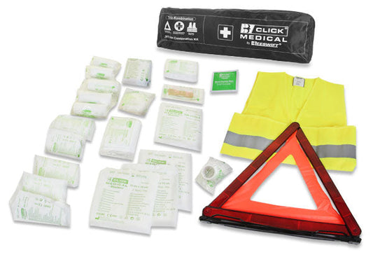 Click Medical German Combination Vehicle First Aid Kit Din 13164 Black