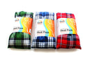 Sure Thermal Heat Pack Tartan Assorted Blue  Pack 6's