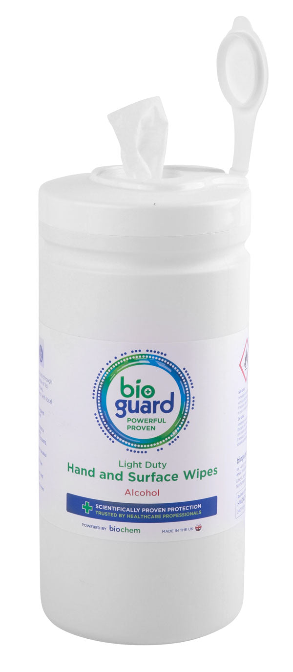 Bioguard Alcohol Surface Wipes Tub Of 240 White