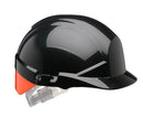 Centurion Reflex Safety Slip Ratchet Helmet With Hi-Vis Orange Rear Flash Black