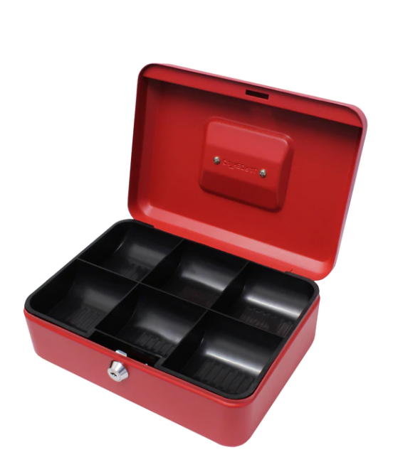 Cathedral Cash Box 10 Inch Red CBRD10