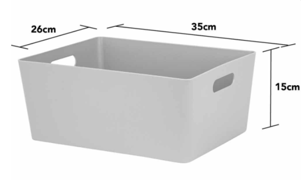 Wham White Rectangular Studio Basket 5.02 11.5 Litre - UK BUSINESS SUPPLIES