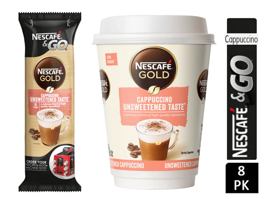 Nescafe &Go! Gold Cappuccino 8 x 12oz Cups - UK BUSINESS SUPPLIES
