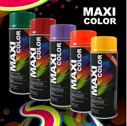 MAXI COLOR Quick Drying Spray Paint MATT White 2 x 400ml